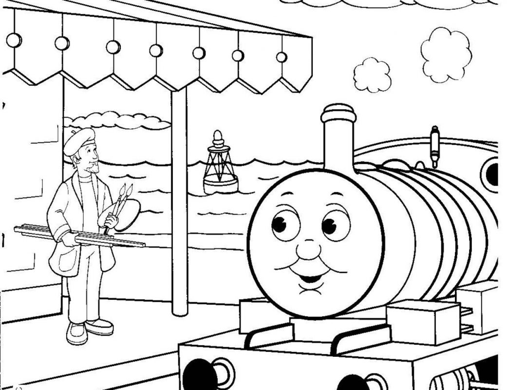 1080x800 Thomas The Tank Engine Coloring Pages Percy Train And Friends