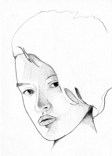 433x602 30 Best Woman Face Study (Bw) Images On Face Sketch