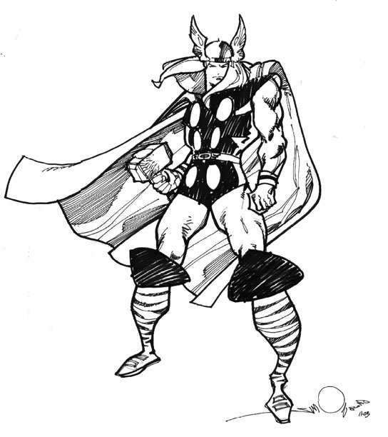 544x612 Thor Coloring Pages