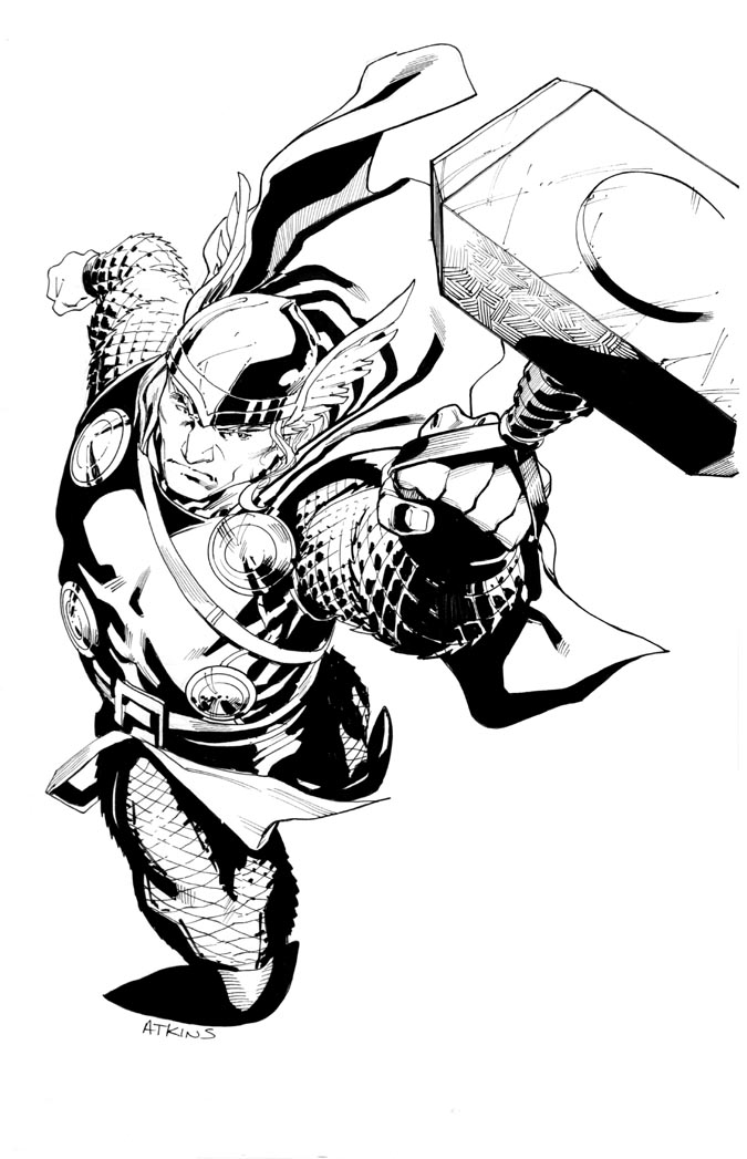 675x1047 Avengers April Thor Robert Atkins Art