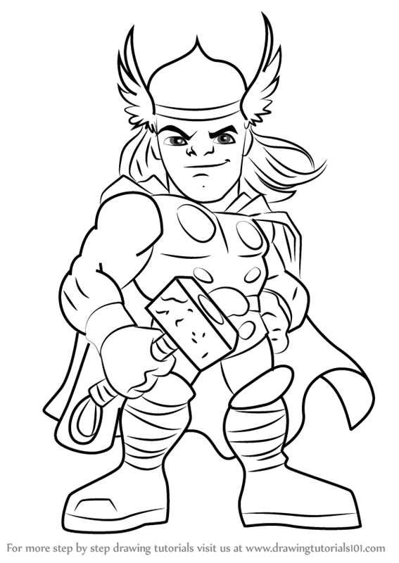 567x800 Learn How To Draw Thor From The Super Hero Squad Show (The Super