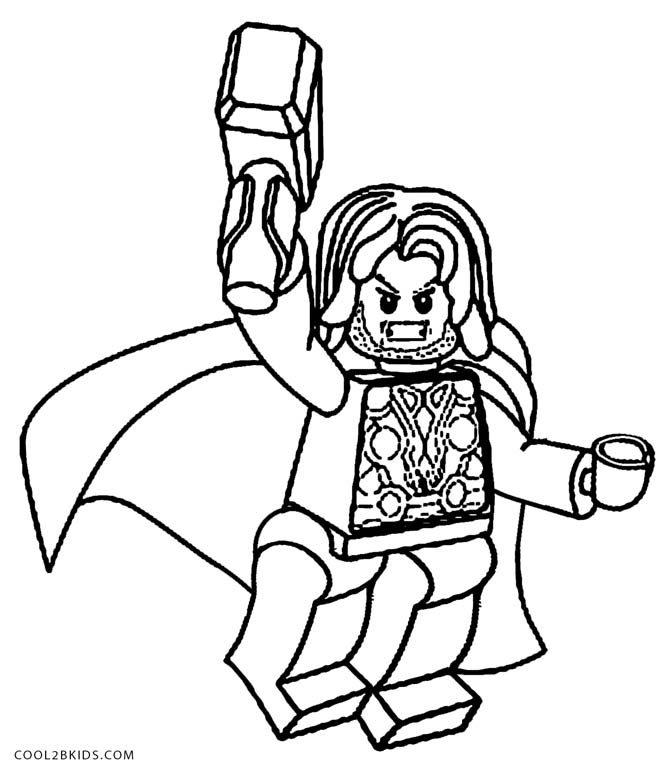 670x773 Thor Coloring Pages In Sweet Page Draw Lego