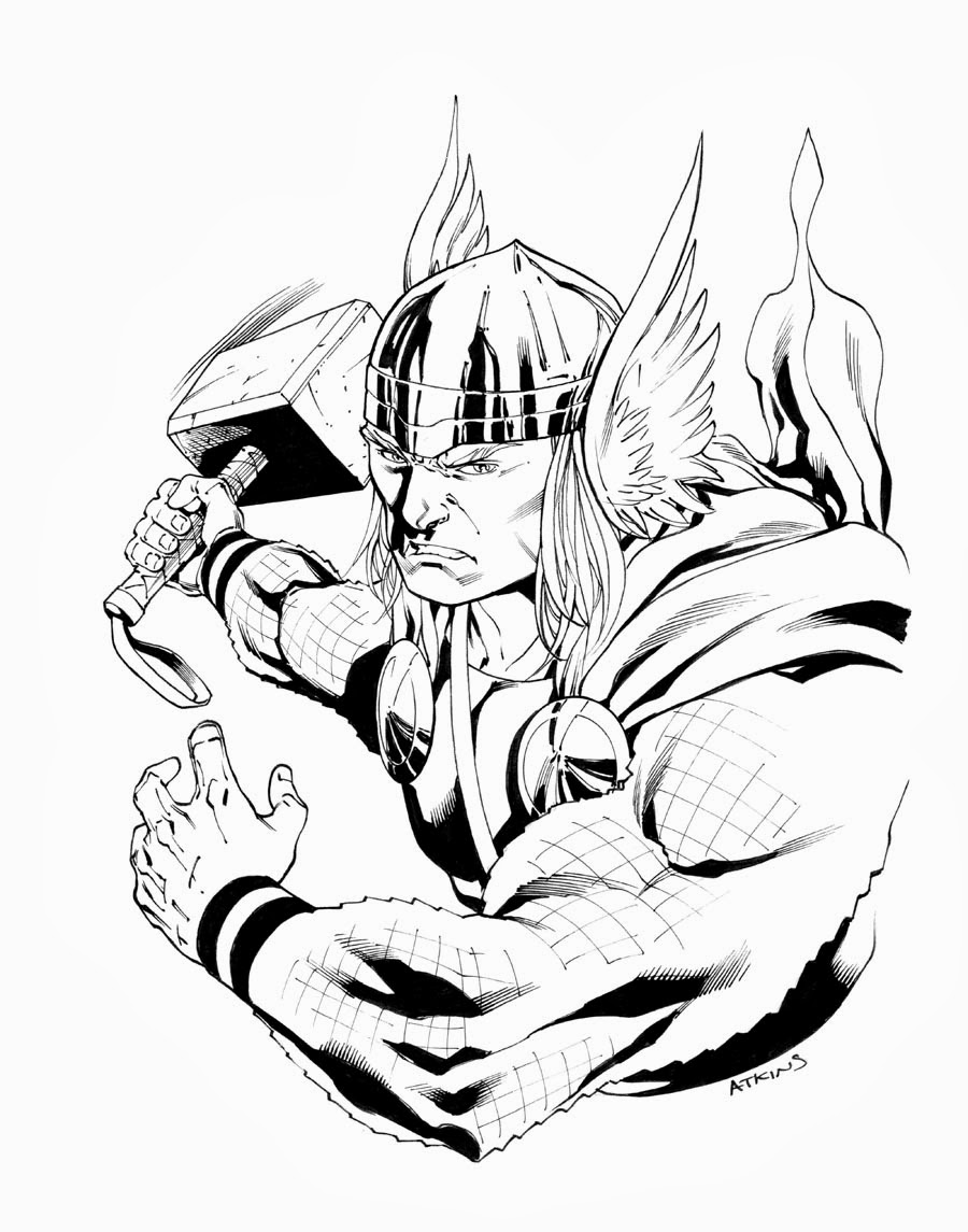 900x1145 Thor . Robert Atkins Art