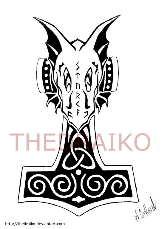 543x768 Comission Thor's Hammer By Thedraiko
