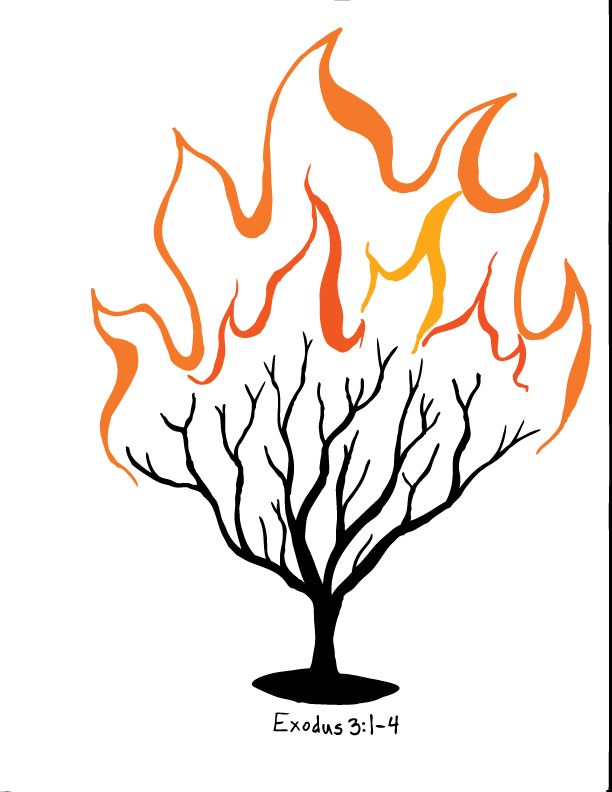 612x792 Burning Bush Clipart