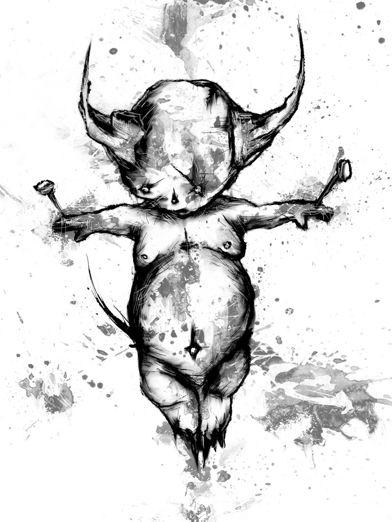 768x1024 Crucified Demon Baby