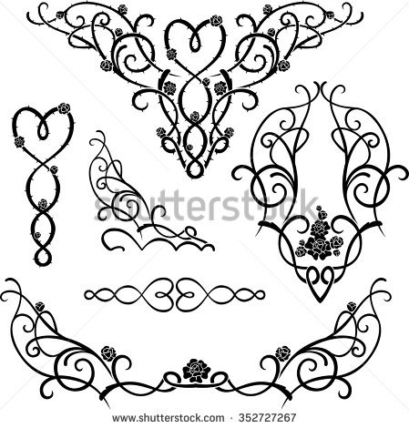 449x470 Thorn Vine Ring Patterns