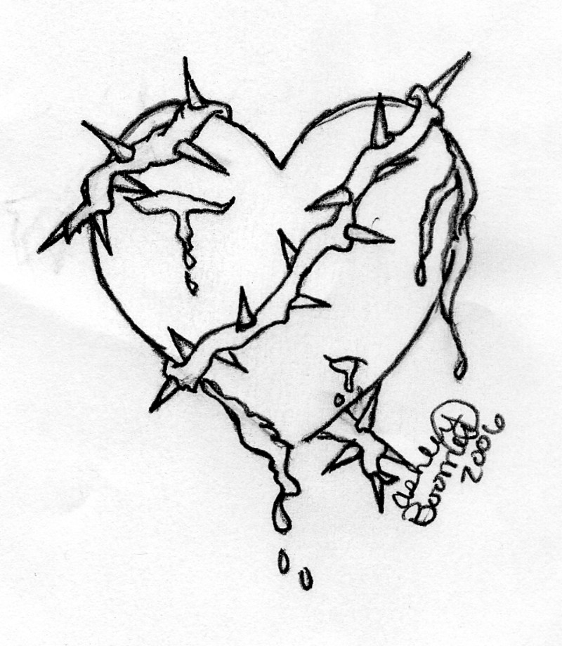 800x920 Heart With Thorns By Boomboom34