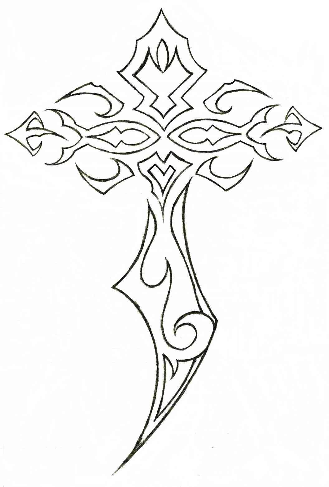 1056x1563 Crown Of Thorns Cross Drawing Crown Drawings Of Cross With Banners