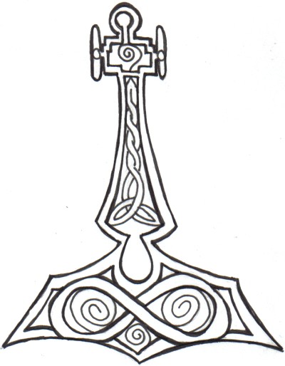 400x514 Thors Hammer Tattoo By Akumunonekura