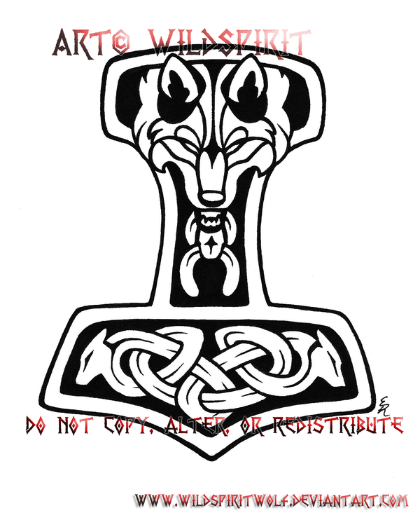 600x732 Wolven Thor's Hammer Tattoo By Wildspiritwolf