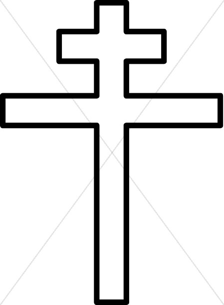 449x612 Black And White Double Cross Cross Clipart