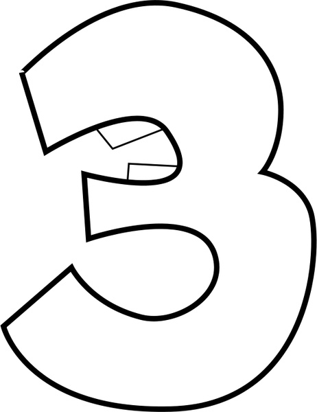 462x600 Animal Number Three Lineart Free Vector In Open Office Drawing Svg