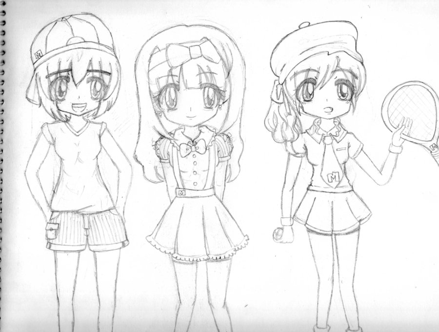 900x681 Oc Three Girls By Manta06