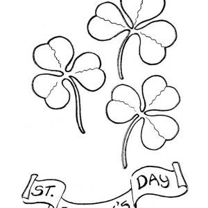 300x300 A Drawing Of Three Leaf Clover Coloring Page Color Luna
