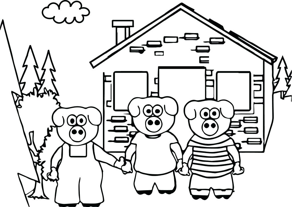1024x726 Little Pigs Coloring Page Keys To Literacy Three On The Three