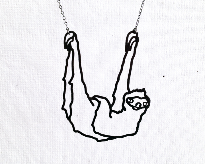 720x576 Three Toed Sloth Necklace Zuu Studio