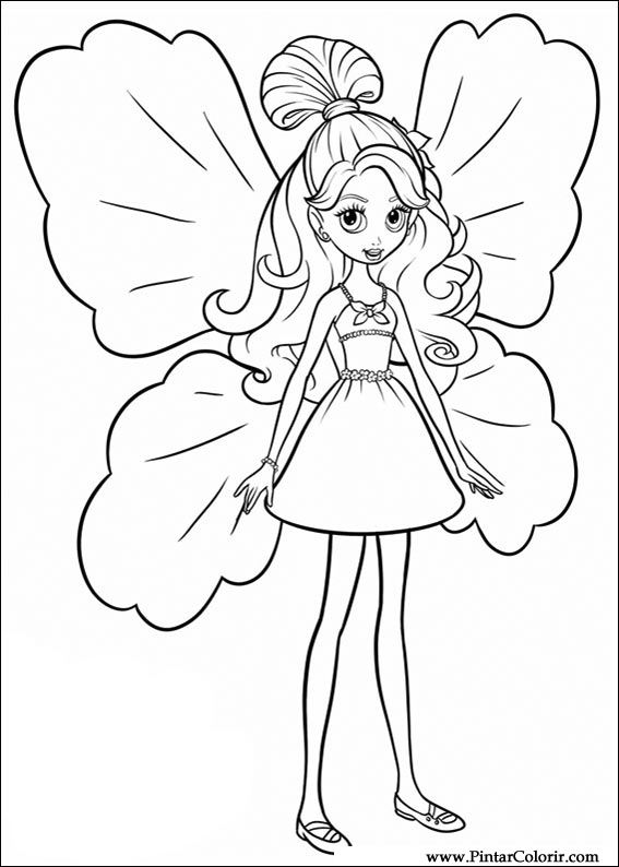 567x794 Drawings To Paint Amp Colour Barbie Thumb