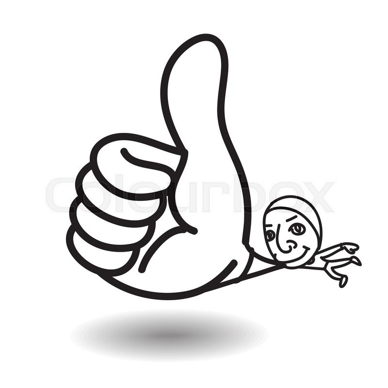 800x800 Man Show Big Thumb Up While Floating,highly Congrate Or Admire