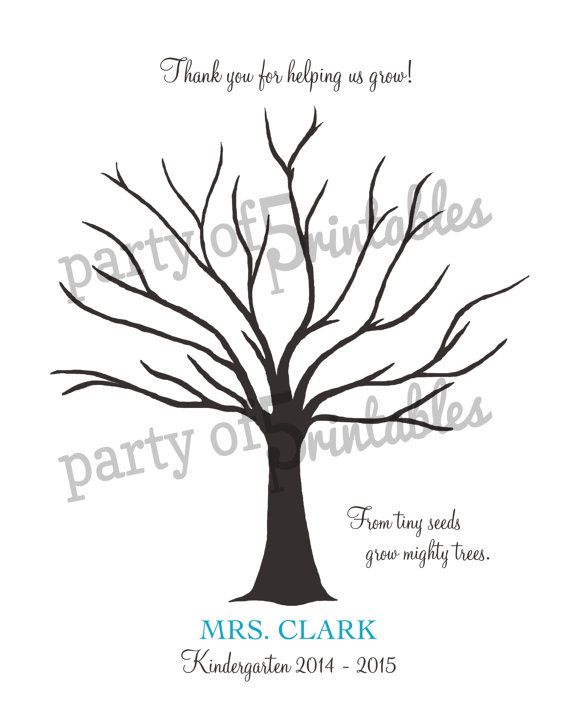 570x725 Teachers Gift Fingerprint Tree Thank You For Helping Us Grow