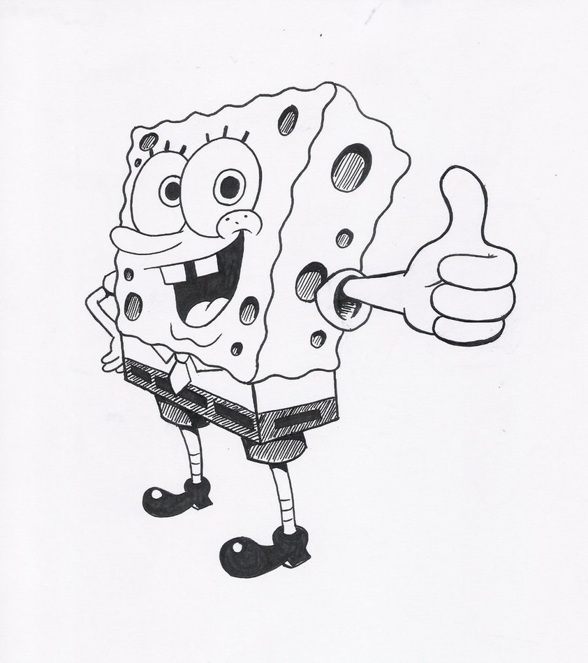 842x949 Thumbs Up For Spongebob By Roman94