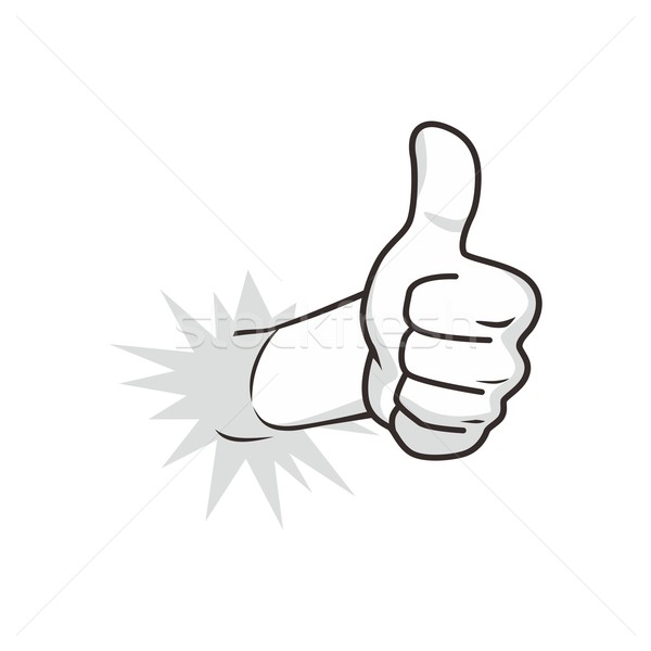 600x600 Cartoon Guy Thumbs Up Vector Illustration Vector1st ( 7093491