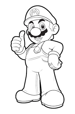 262x400 Jimbo's Coloring Pages Mario Thumbs Up