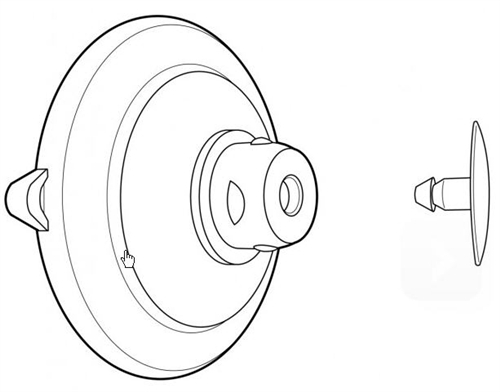 500x392 4060 1 34 Suction Cup With Thumbtack Sign Holder