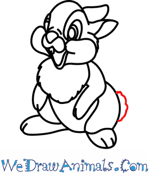 300x350 How To Draw Thumper From Bambi