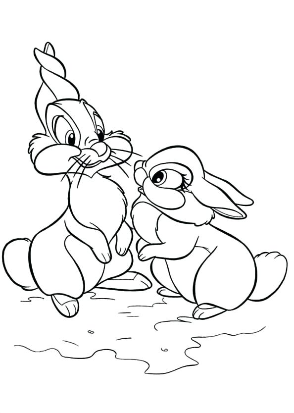 594x834 Thumper Coloring Pages Bunnies And Miss Bunny First Met Coloring