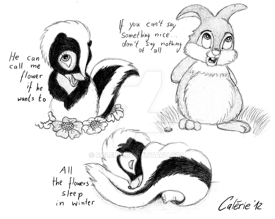 900x717 Thumper And Flower By Calerie