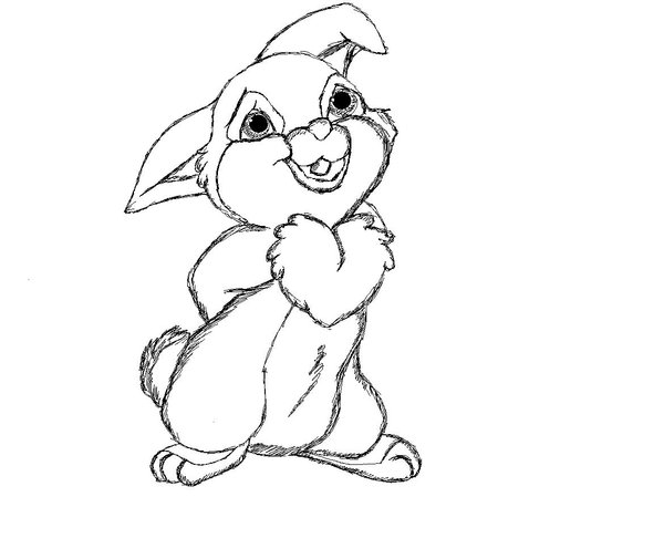 600x505 Thumper Sketch By Darkestxangel666