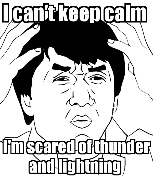 600x700 I Can'T Keep Calm I'M Scared Of Thunder And Lightning Poster