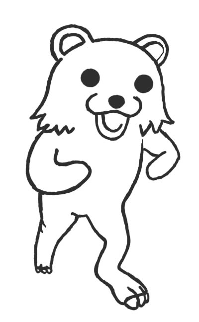 400x648 Pedo Bear Line Art By Thunderbolt Designs