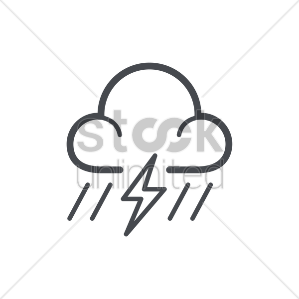 600x600 Thunderstorm Concept Vector Image
