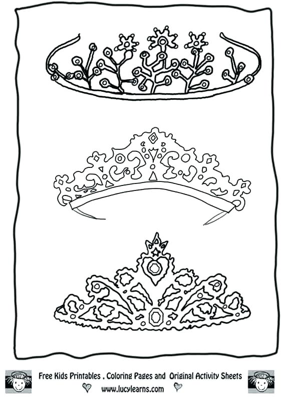 569x800 Delightful Tiara Coloring Pages Fee King Crown Page For Kids Free