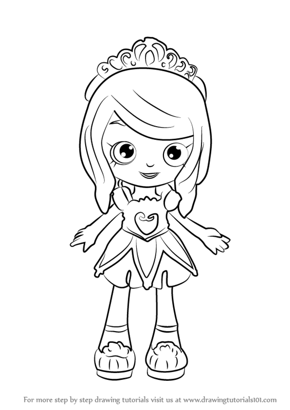 566x800 Learn How To Draw Tiara Sparkles From Shoppies (Shoppies) Step By