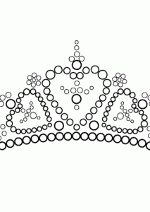 213x300 Tiara With Diamond Coloring Page For Girls, Printable Free