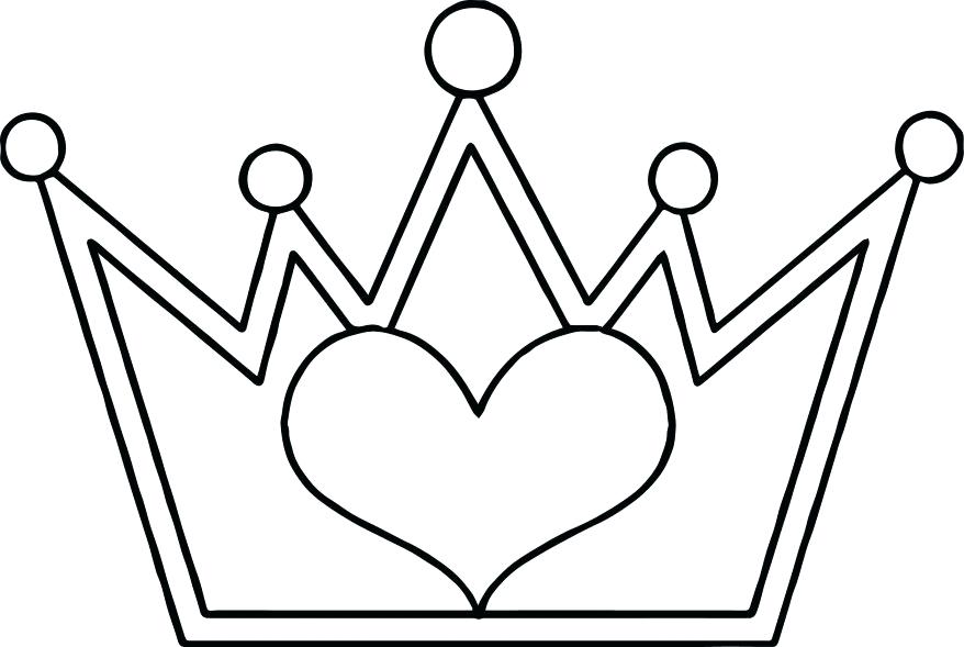 878x589 Princess Crown Coloring Page