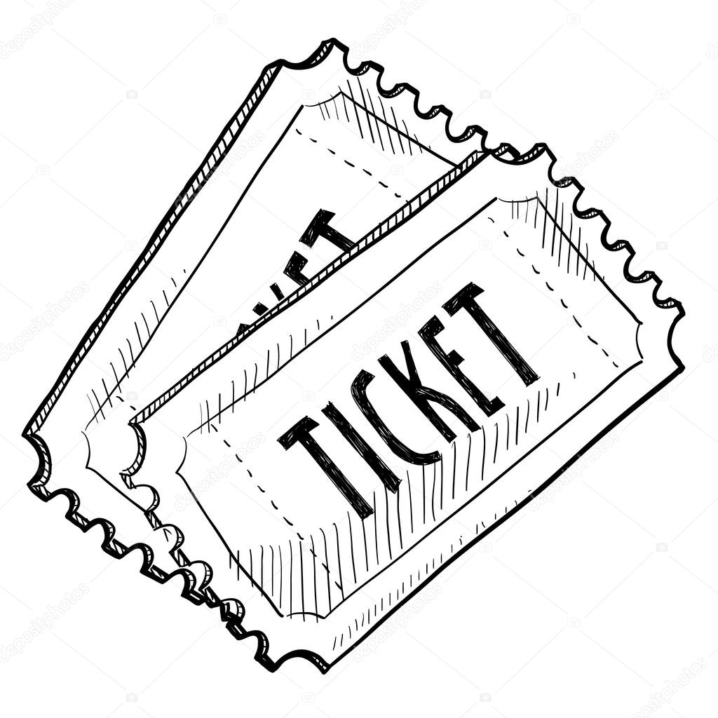 1024x1024 Event Ticket Sketch Stock Vector Lhfgraphics