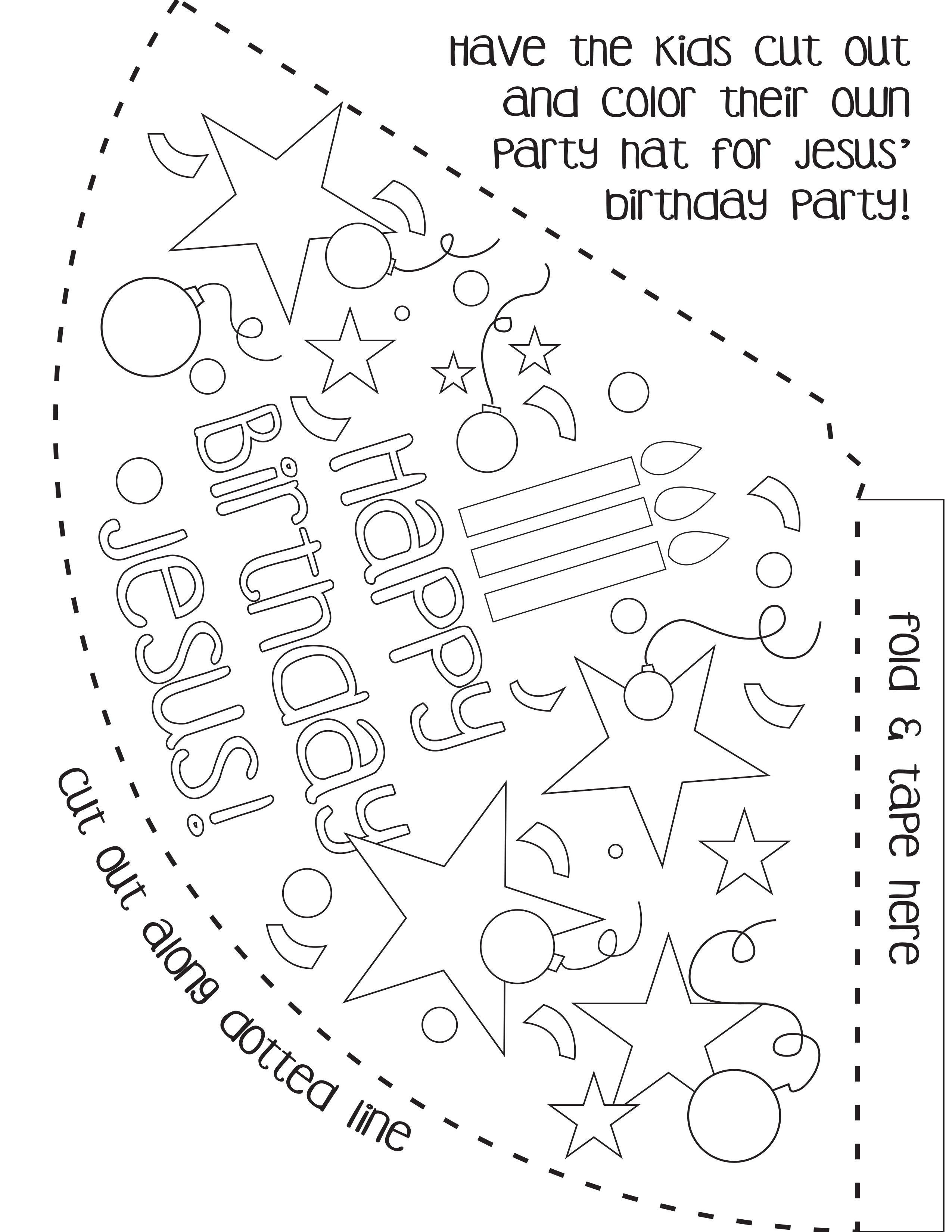2550x3300 Crossroads Community Church Party Hat Template