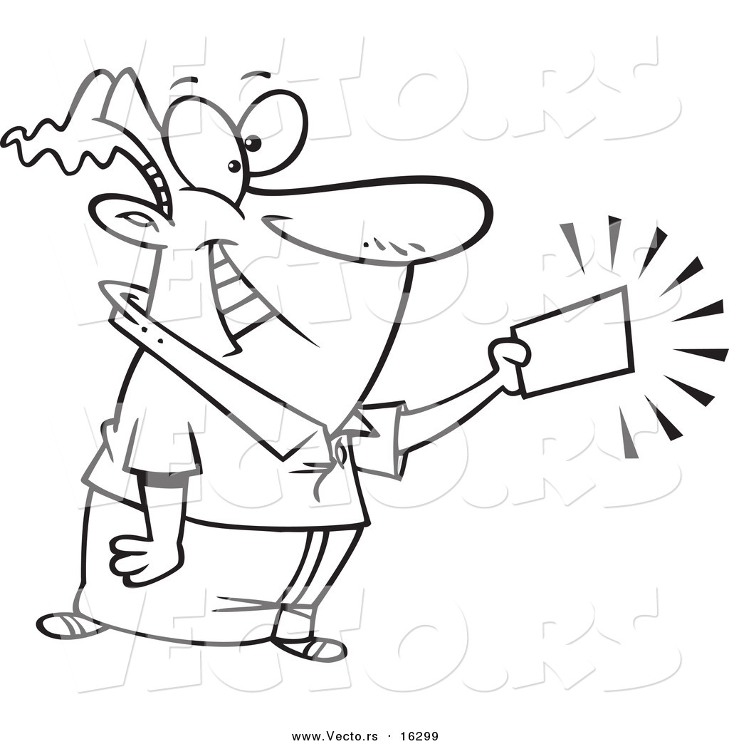 1024x1044 Vector Of A Cartoon Businessman Holding A Golden Ticket