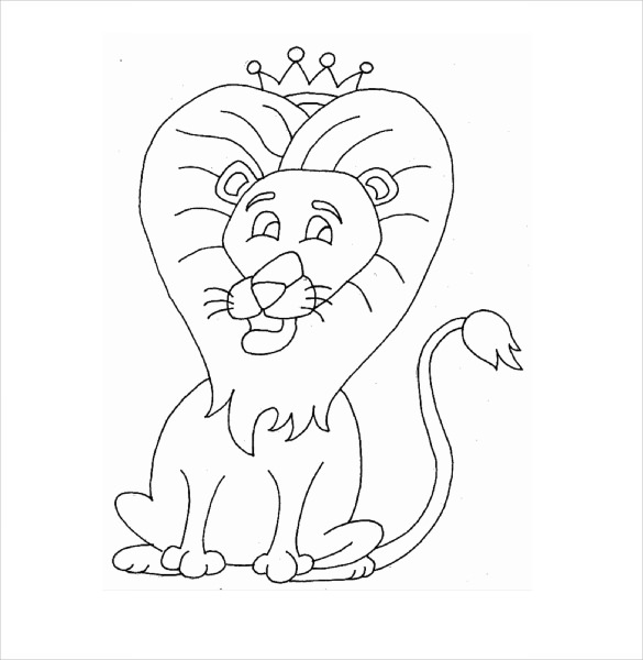 585x600 Lion Drawing Template Free Pdf Documents Download Free