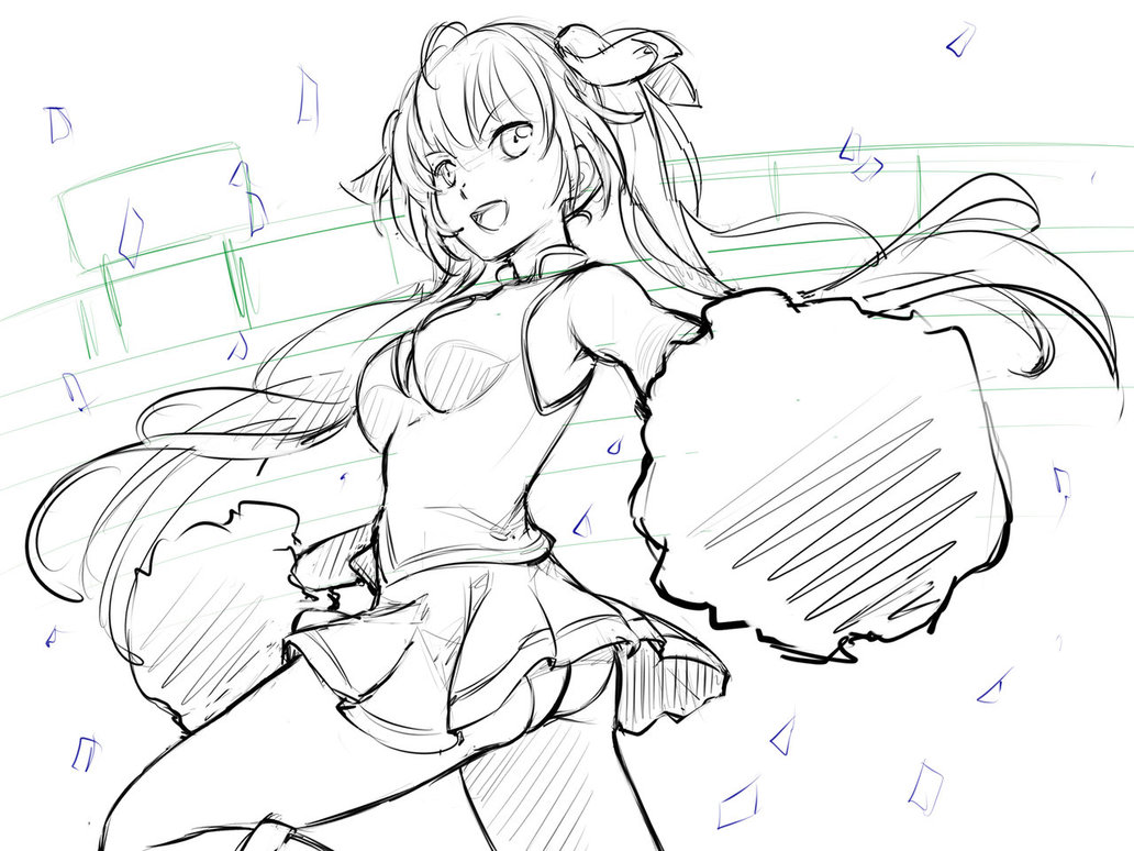 1032x774 Tiffany Cheerleading Cg Photo Sketch By Huniepot