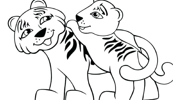 600x348 Cute Tiger Coloring Pages Cute Tiger Coloring Pages Baby Tiger