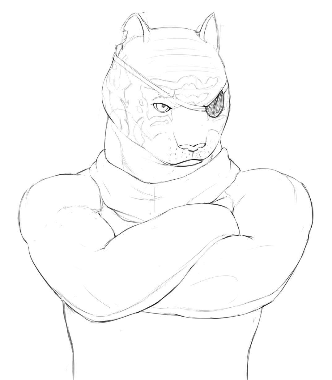1074x1229 Scrap] Shirtless Tigerclaw Weasyl