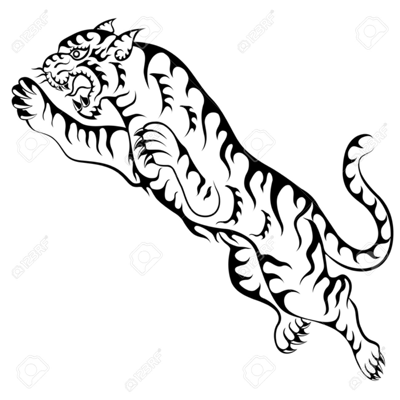 1300x1300 Tiger Tattoo Stock Photos. Royalty Free Business Images