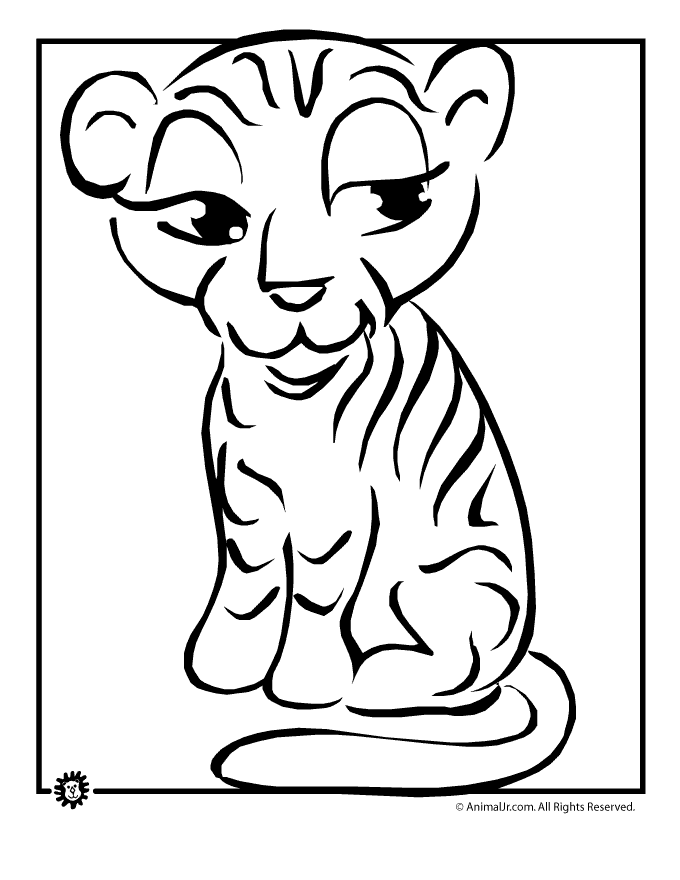 680x880 Tiger Cub Coloring Page Animal Jr.