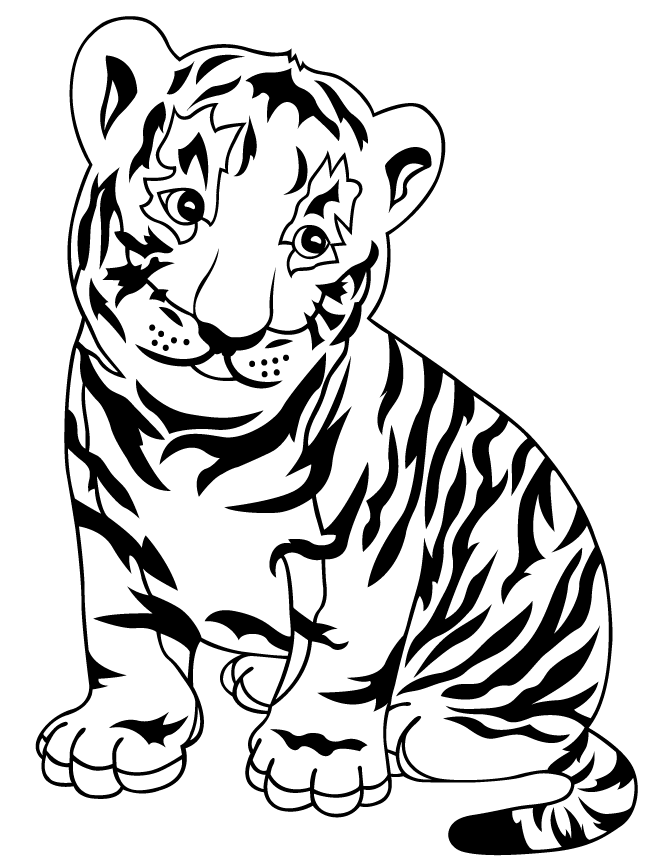 670x867 Baby Tiger Cub Coloring Page H Amp M Coloring Pages