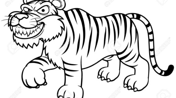 570x320 Cartoon Tiger Drawing How To Draw A Cute Cartoon Tiger Youtube